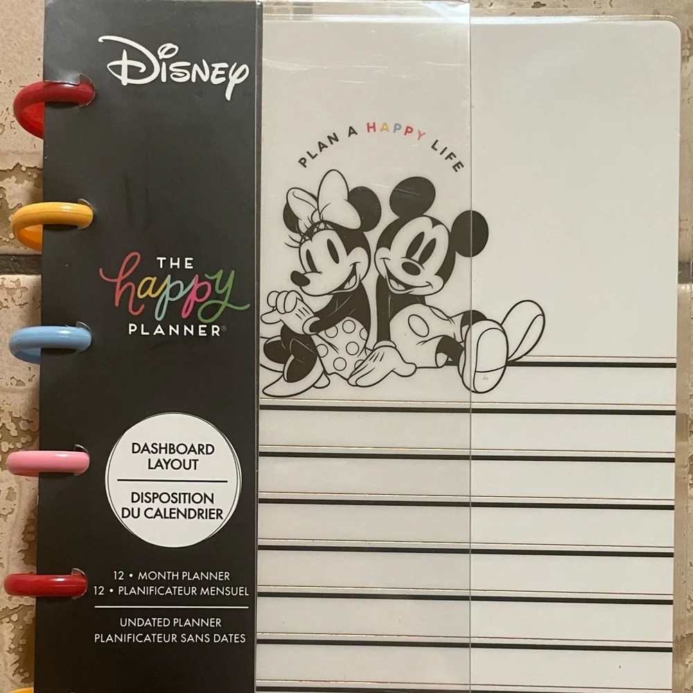 The Happy Planner Mini Disney Edition Dashboard Layout Undated 12 Month NWT - Picture 2 of 7